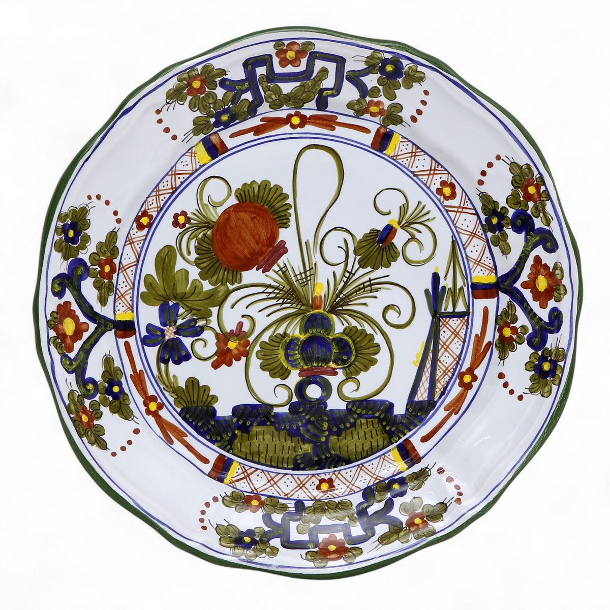 FAENZA-CARNATION: Scalloped dinner plate (11 D) – DERUTA OF ITALY