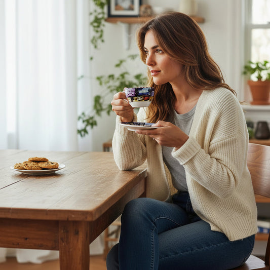 MODERNA: Coffee/Tea Cup and Saucer - Crisalide Design by L. Centinaro