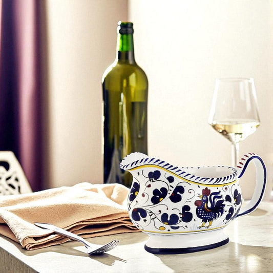 ORVIETO BLUE ROOSTER: Gravy Sauce boat