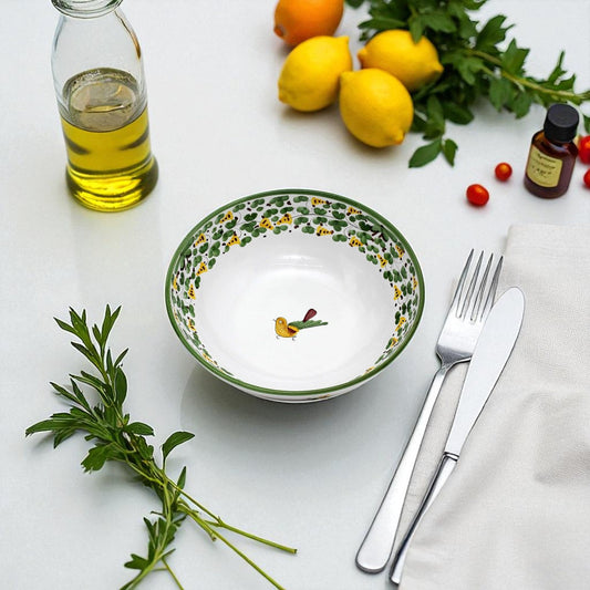 ARABESCO VERDE DERUTA: Coupe Salad/Pasta Bowl