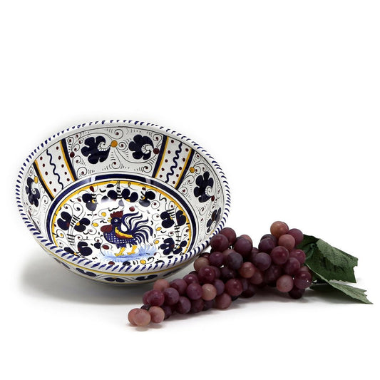 ORVIETO BLUE ROOSTER: Salad Bowl (Medium) - Artistica.com