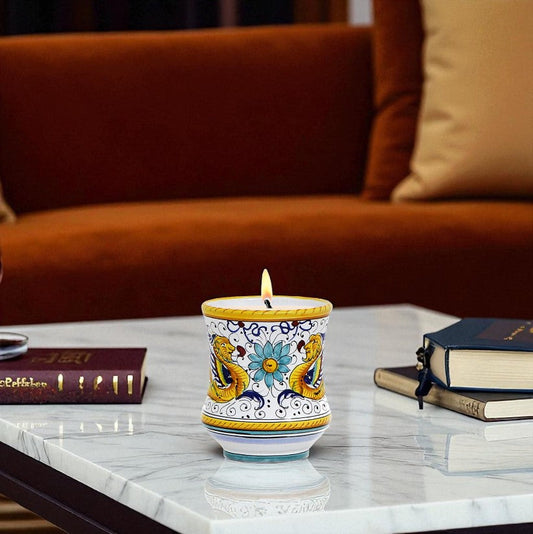 DERUTA CANDLES: Deluxe Precious Concave Candle RAFFAELLESCO DELUXE Design