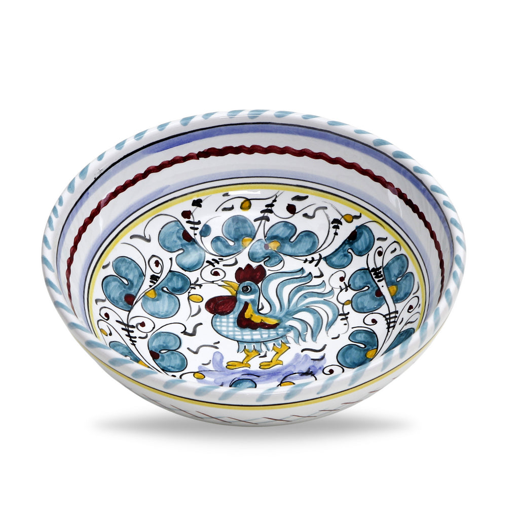 希少 Violetta ヴィオレッタ クリスタルガラス カトラリーレスト 5点 ORVIETO GREEN ROOSTER: Coupe Pasta/Soup Bowl – DERUTA OF ITALY