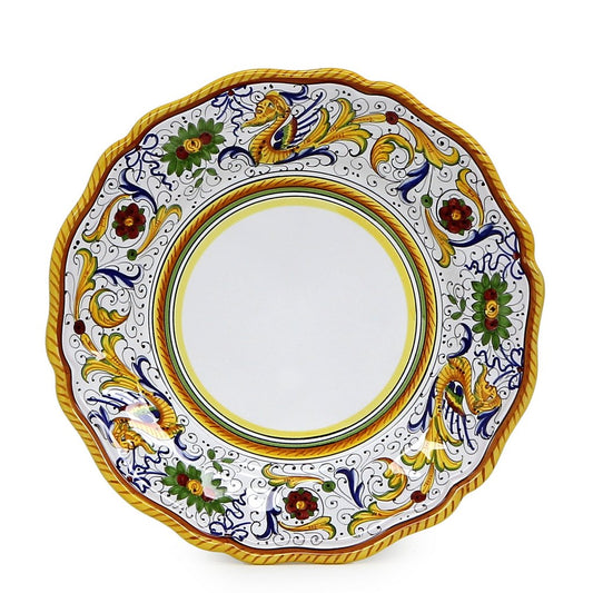 RAFFAELLESCO: Rim Pasta Soup Bowl - White Center - Artistica.com