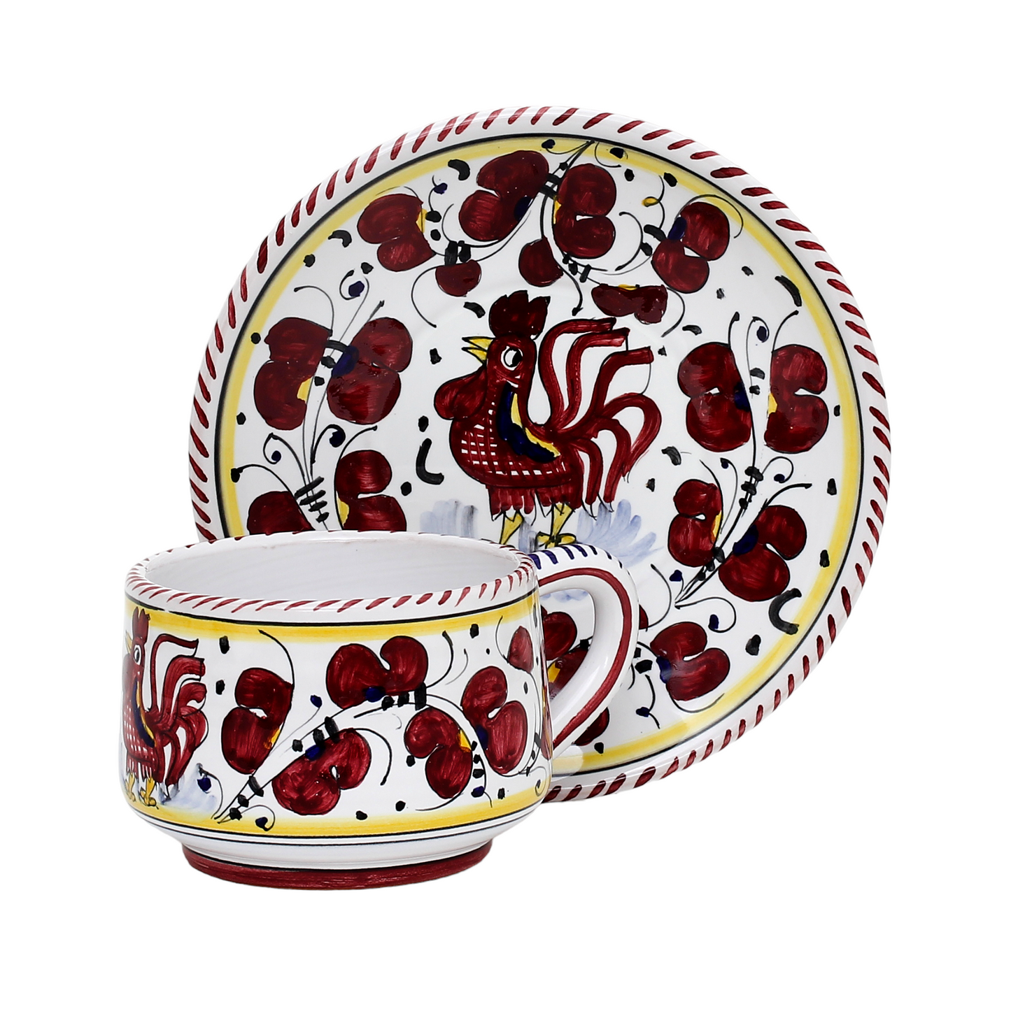 ORVIETO RED ROOSTER: 5 Pieces Place Setting - Artistica.com