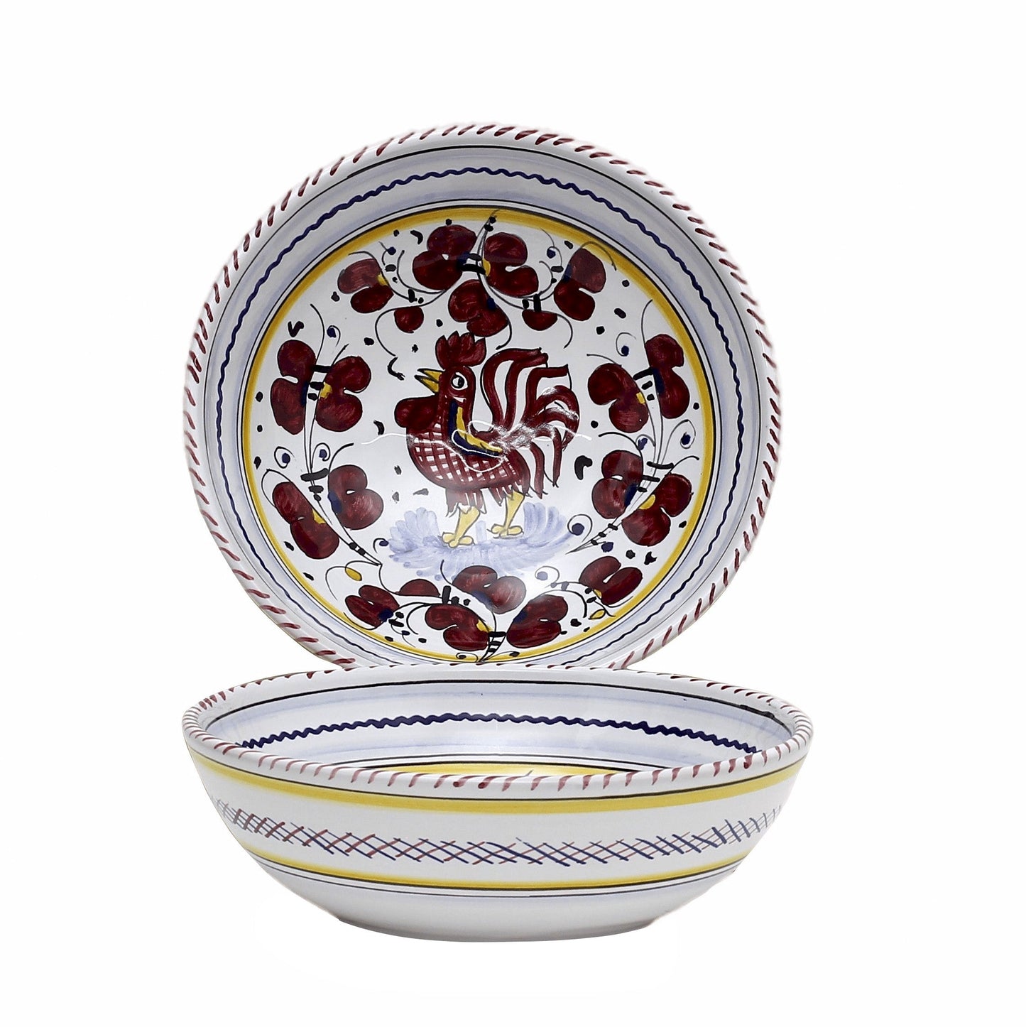 ORVIETO RED ROOSTER: 3 Pieces Place Dinnerware Setting - Artistica.com