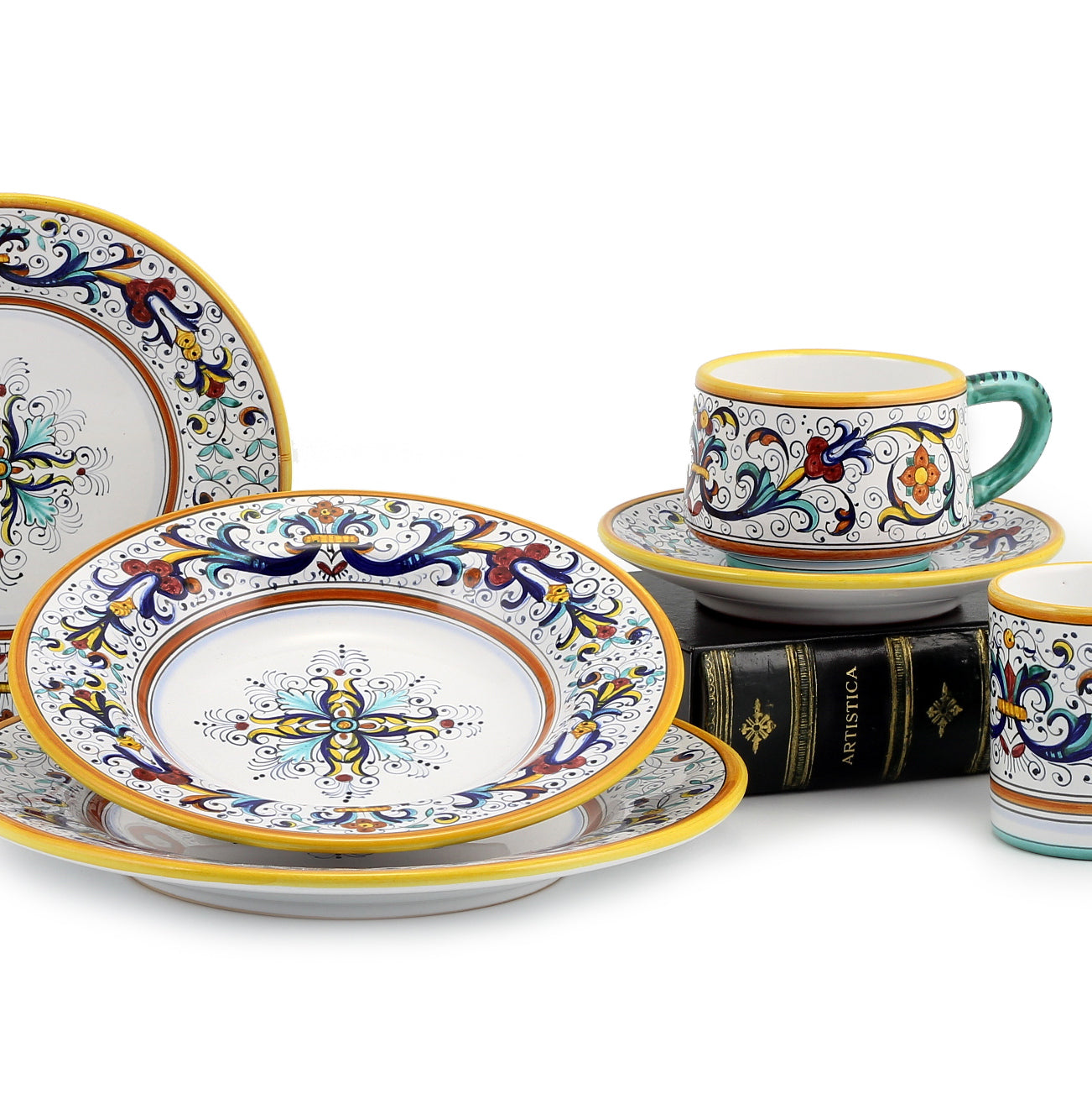 RICCO DERUTA DELUXE: 4 Pieces Place Setting - White center - Artistica.com