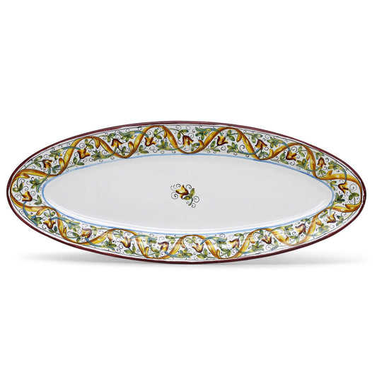 DERUTA PRIMAVERA: Fish/Hors d'Oeuvres Oval Narrow Platter - Artistica.com