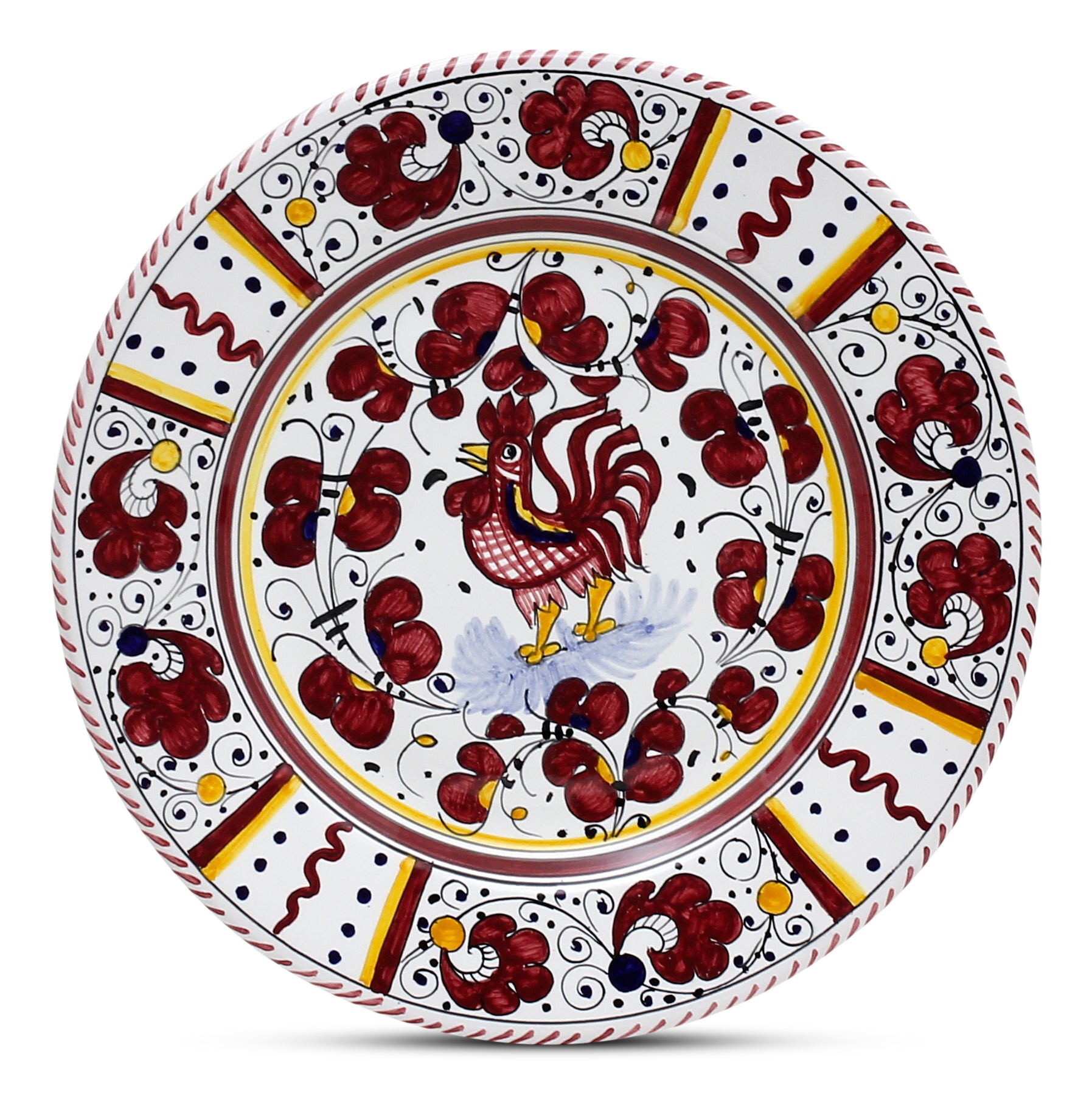 Orvieto Deruta discount Red Rooster Plate