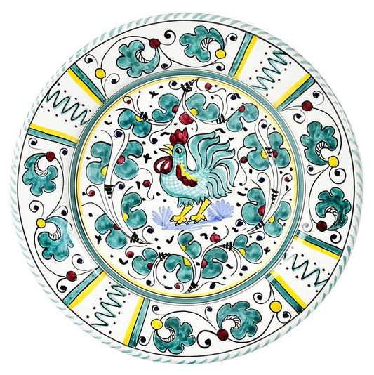 ORVIETO GREEN ROOSTER: 5 Pieces Place Setting - Artistica.com