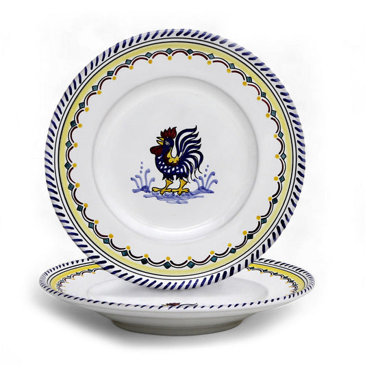ORVIETO BLUE ROOSTER SIMPLE: Pasta/Soup Rimmed Bowl Plate