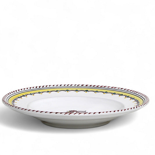 ORVIETO RED ROOSTER SIMPLE: Pasta/Soup Rimmed Bowl Plate