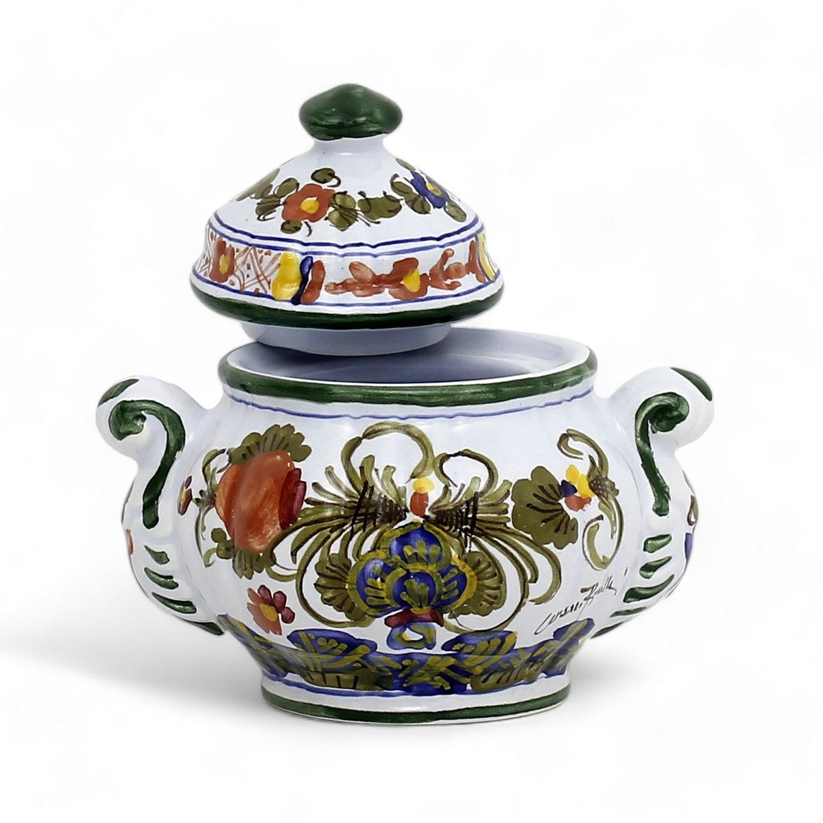 FAENZA-CARNATION: Sugar bowl [R]