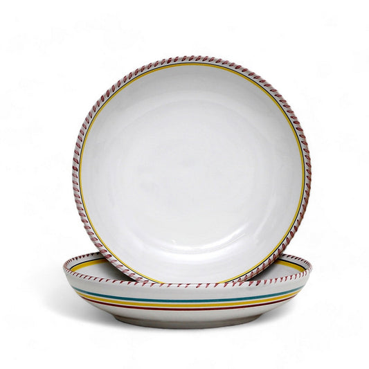 ORVIETO RED SIMPLE: Risotto/Pasta/Cioppino round shallow coupe bowl