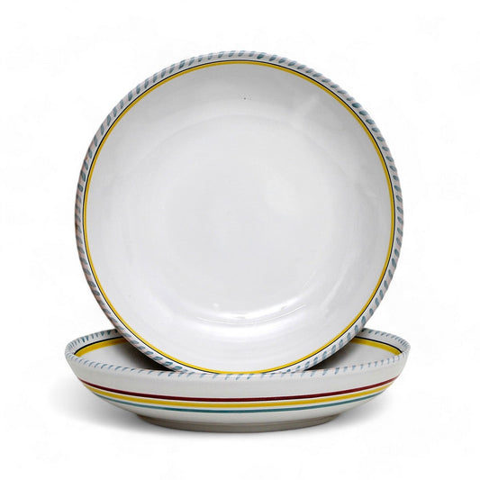 ORVIETO GREEN SIMPLE: Risotto/Pasta/Cioppino round shallow coupe bowl