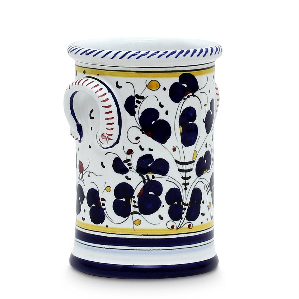 ORVIETO BLUE ROOSTER: Utensil Holder - Artistica.com