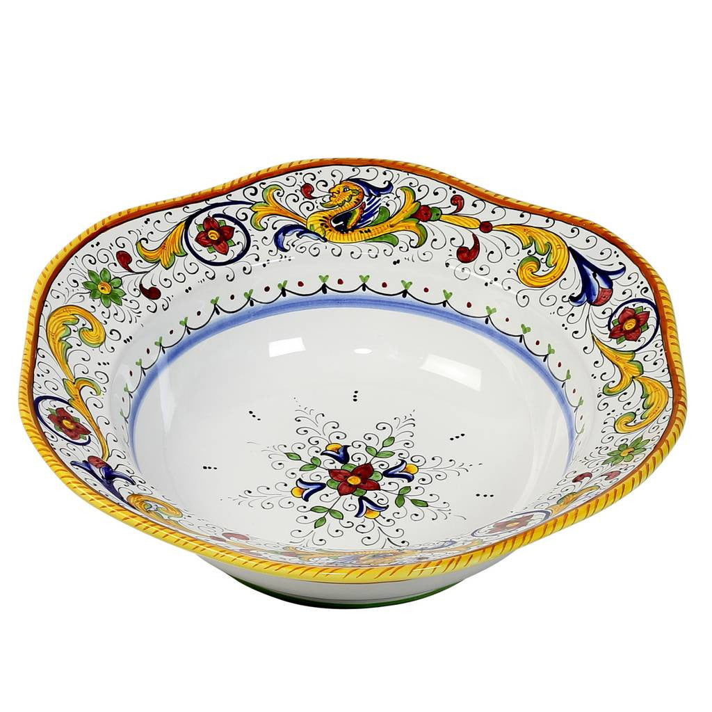 RAFFAELLESCO DELUXE: Hexagonal Lg Salad Pasta Bowl