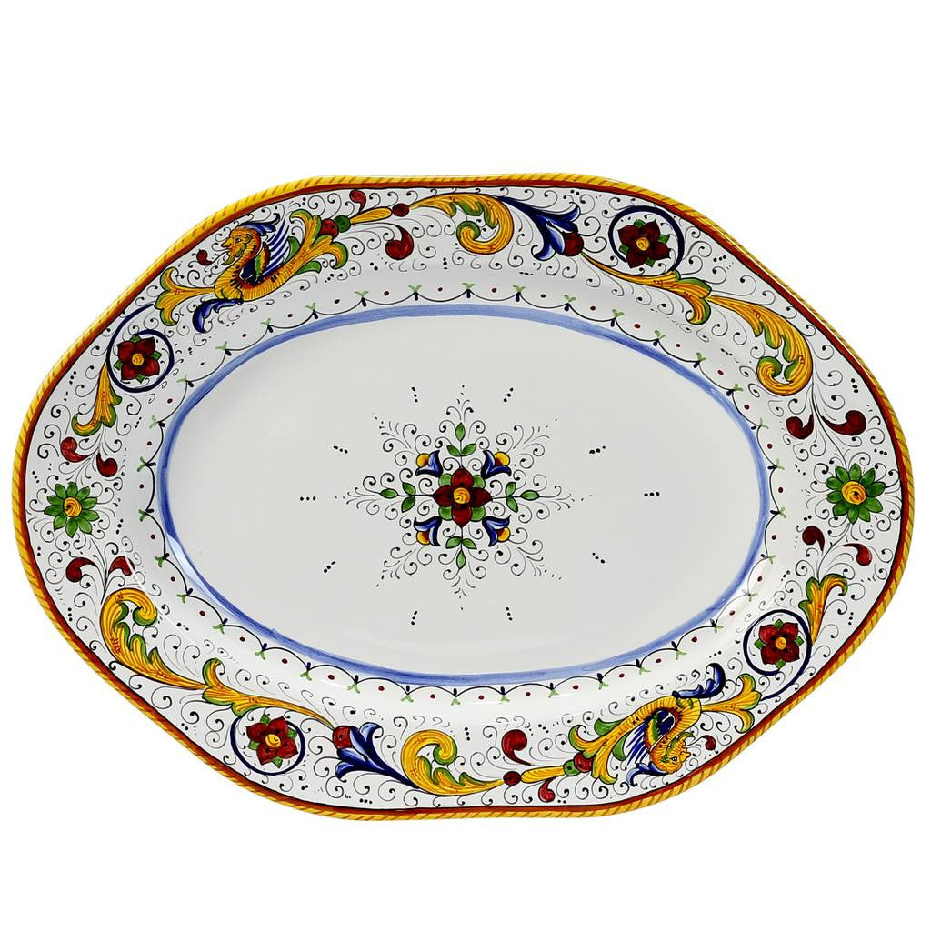 RAFFAELLESCO DELUXE: Hexagonal Extra Large  Oval Platter