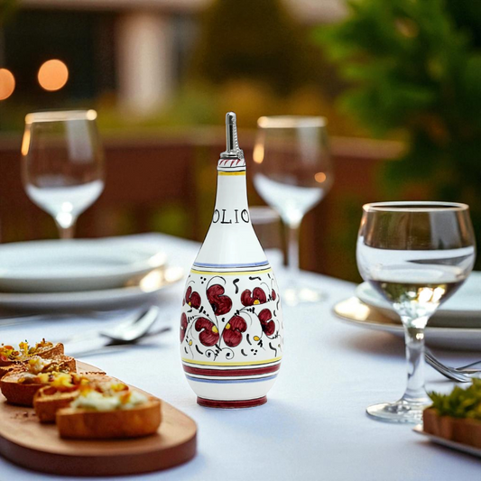 ORVIETO RED ROOSTER: Olive Oil Slim Bottle Dispenser