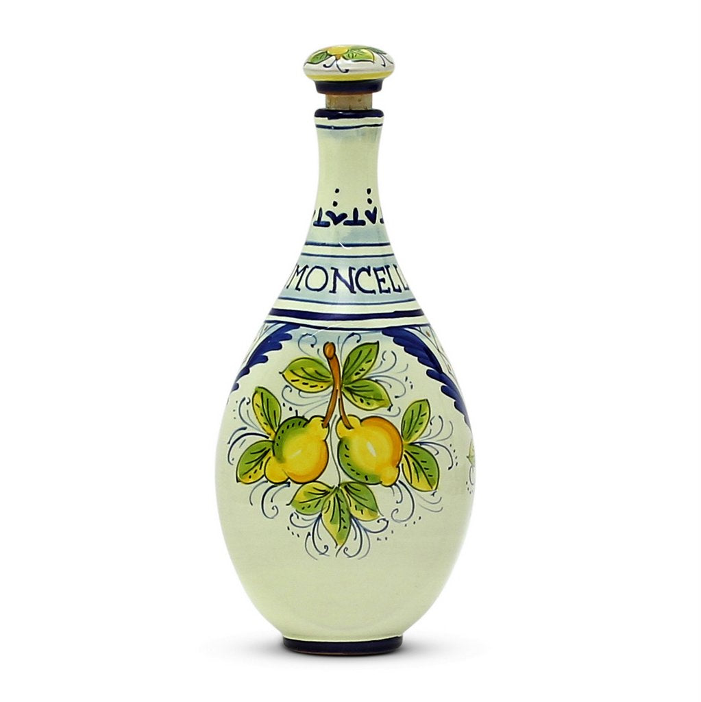 LIMONCELLO: Limoncello Bottle with Stopper Blue design - Artistica.com