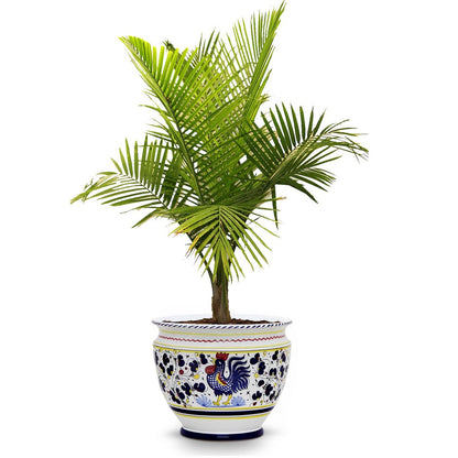 ORVIETO GREEN ROOSTER: Luxury Cachepot Planter Large - Artistica.com