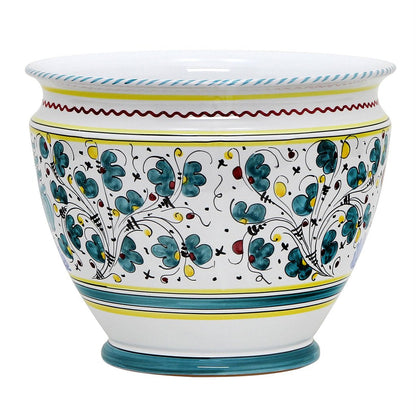 ORVIETO GREEN ROOSTER: Luxury Cachepot Planter Large - Artistica.com