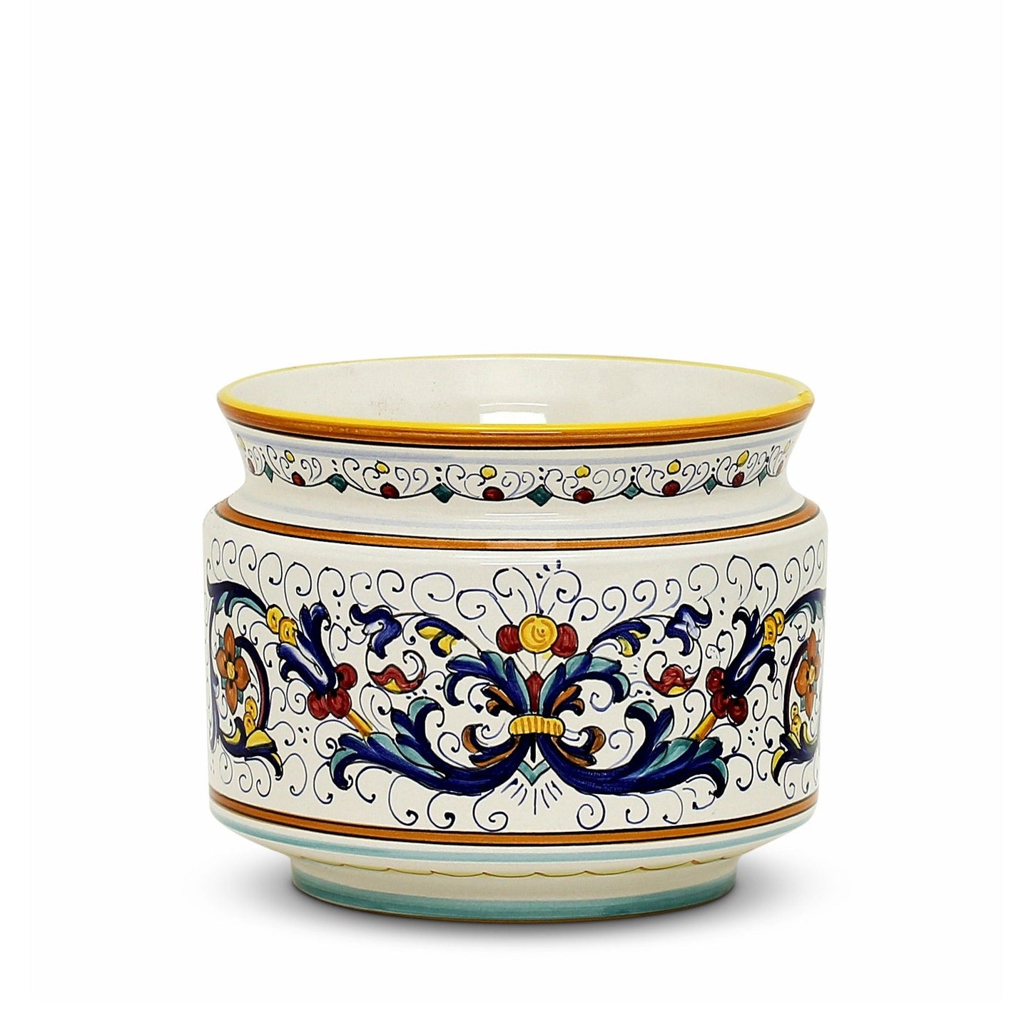 RICCO DERUTA DELUXE: Cylindrical Cover Pot Ricco Deruta Design - Cachepot Planter (Small)