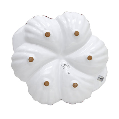 ORVIETO BLUE ROOSTER: Snack Tray Fiore/Shell - Six Compartments - Artistica.com