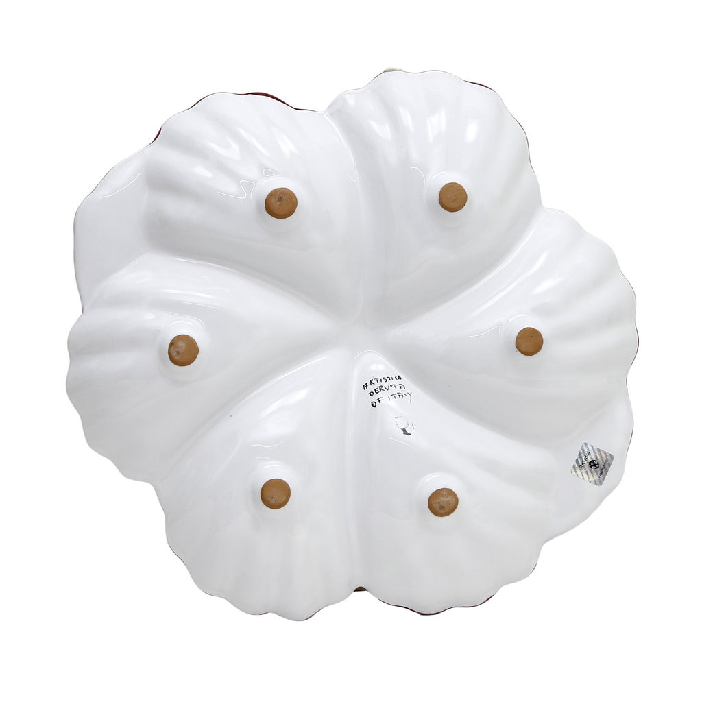 ORVIETO BLUE ROOSTER: Snack Tray Fiore/Shell - Six Compartments - Artistica.com