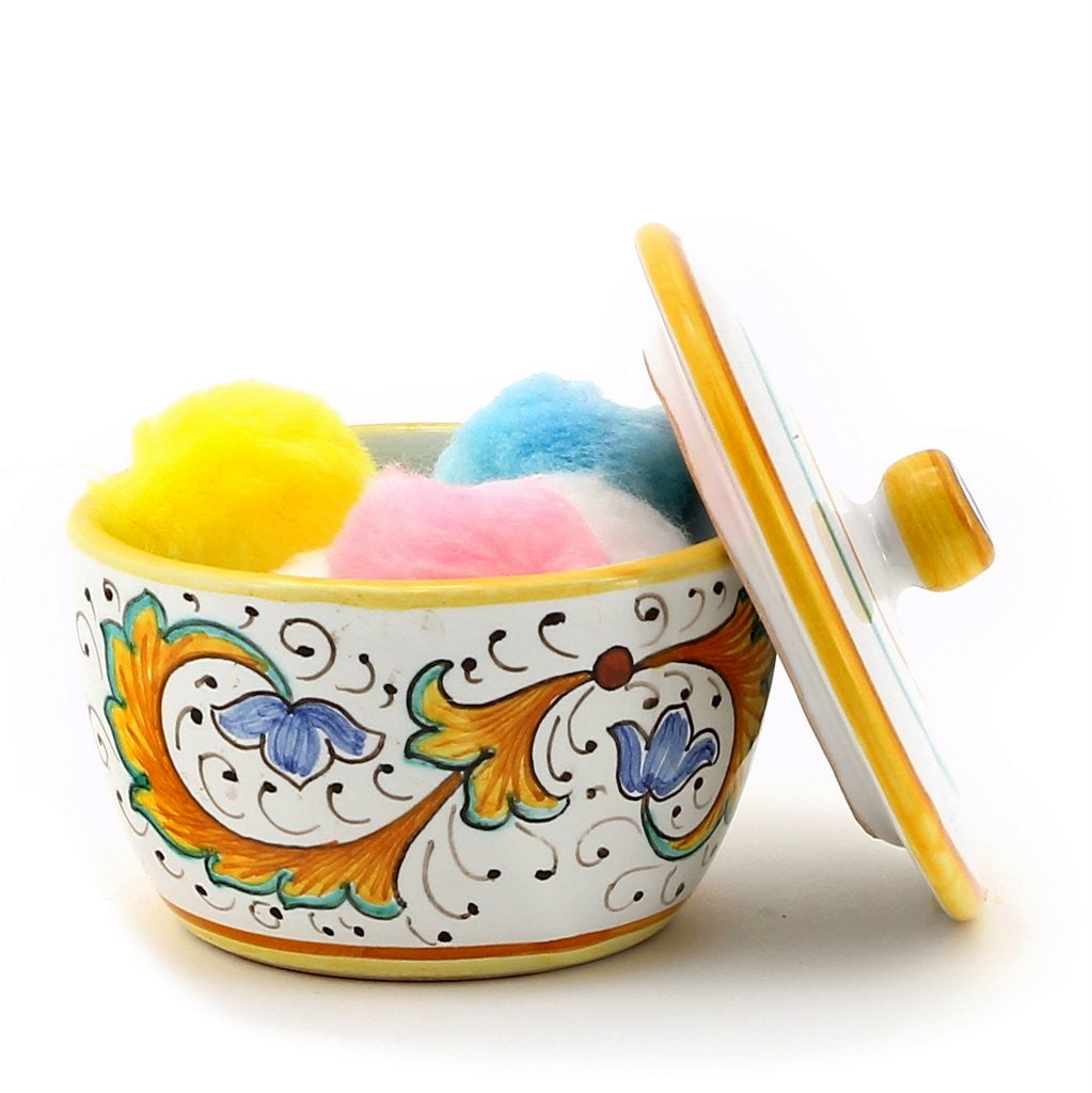 PERUGINO: Round Jar w lid Cotton Balls  Sugar  Sauces etc - Artistica.com