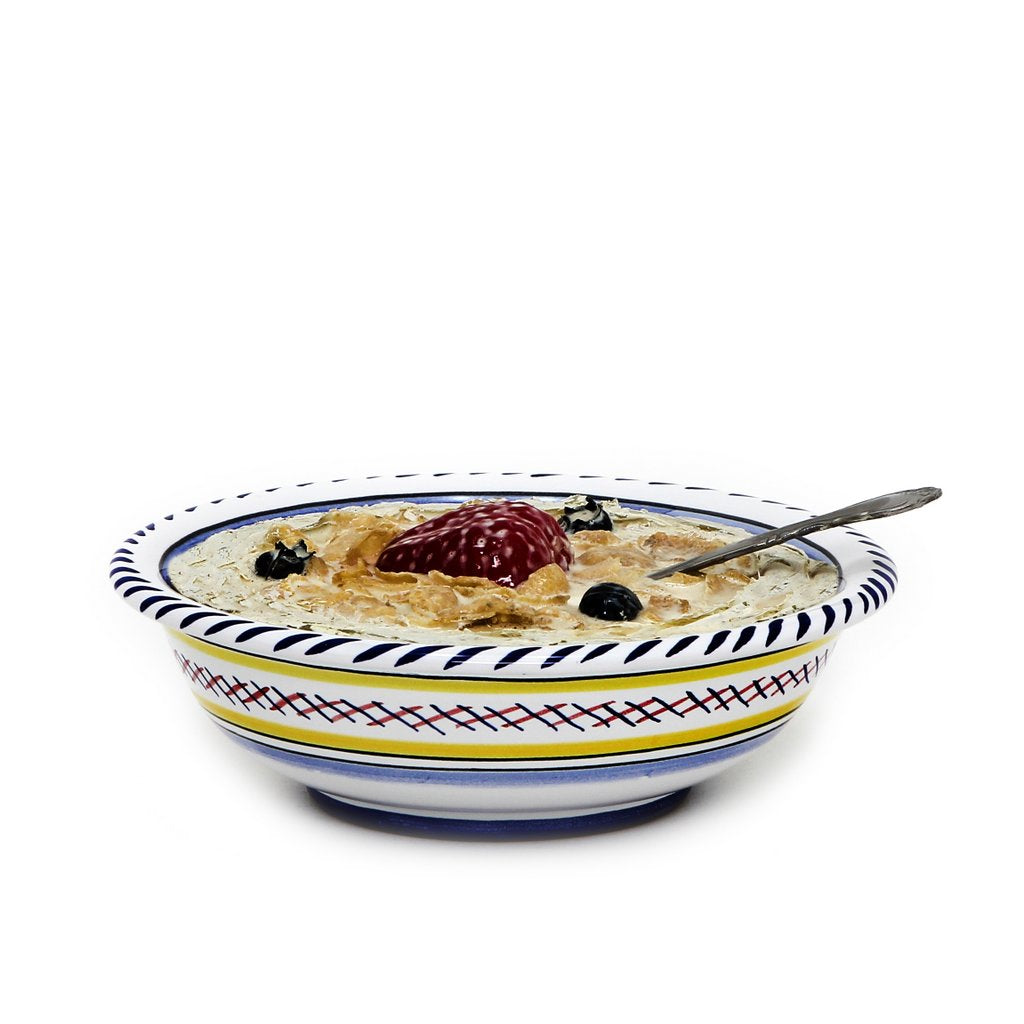 ORVIETO BLUE ROOSTER: Cereal Bowl - Artistica.com