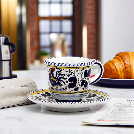 ORVIETO BLUE ROOSTER: Espresso cup and Saucer