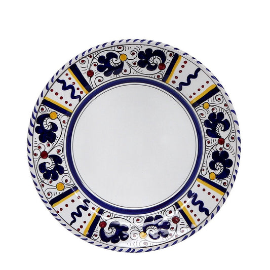 ORVIETO BLUE ROOSTER: Rim Pasta Soup Bowl (White Center) - Artistica.com