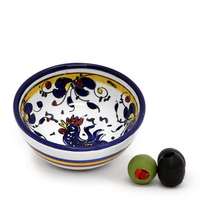 ORVIETO BLUE ROOSTER: Dipping/Condiment Small Bowl (1 Cup)