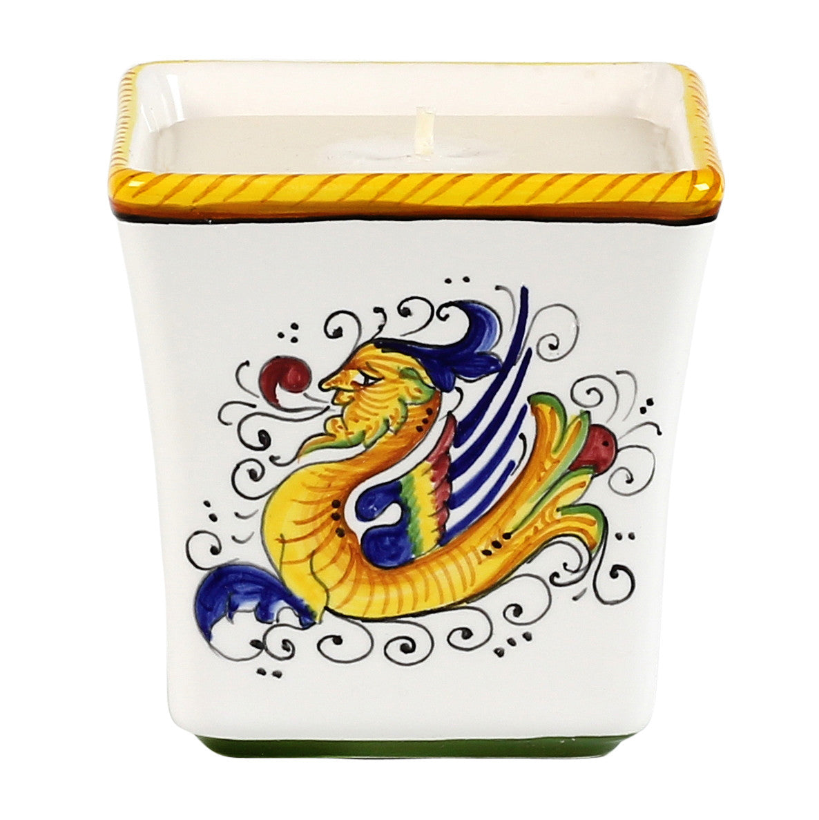 DERUTA CANDLES: Square Flared Candle Raffaellesco Design
