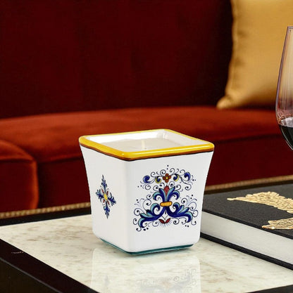 DERUTA CANDLES: Square Flared Candle Ricco Deruta Design