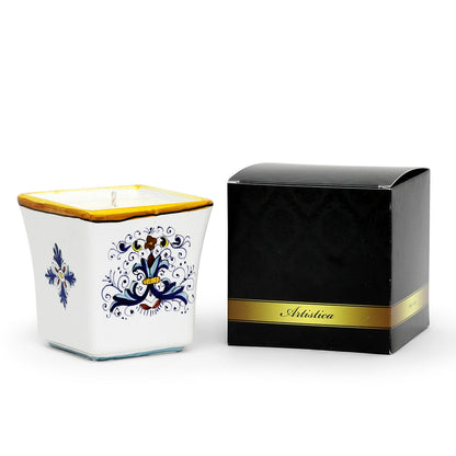 DERUTA CANDLES: Square Flared Candle Ricco Deruta Design