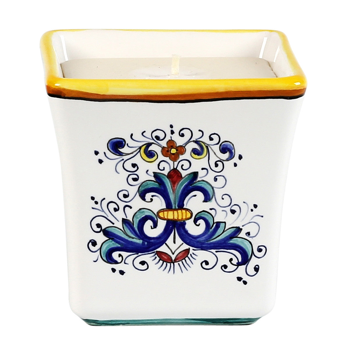 DERUTA CANDLES: Square Flared Candle Ricco Deruta Design