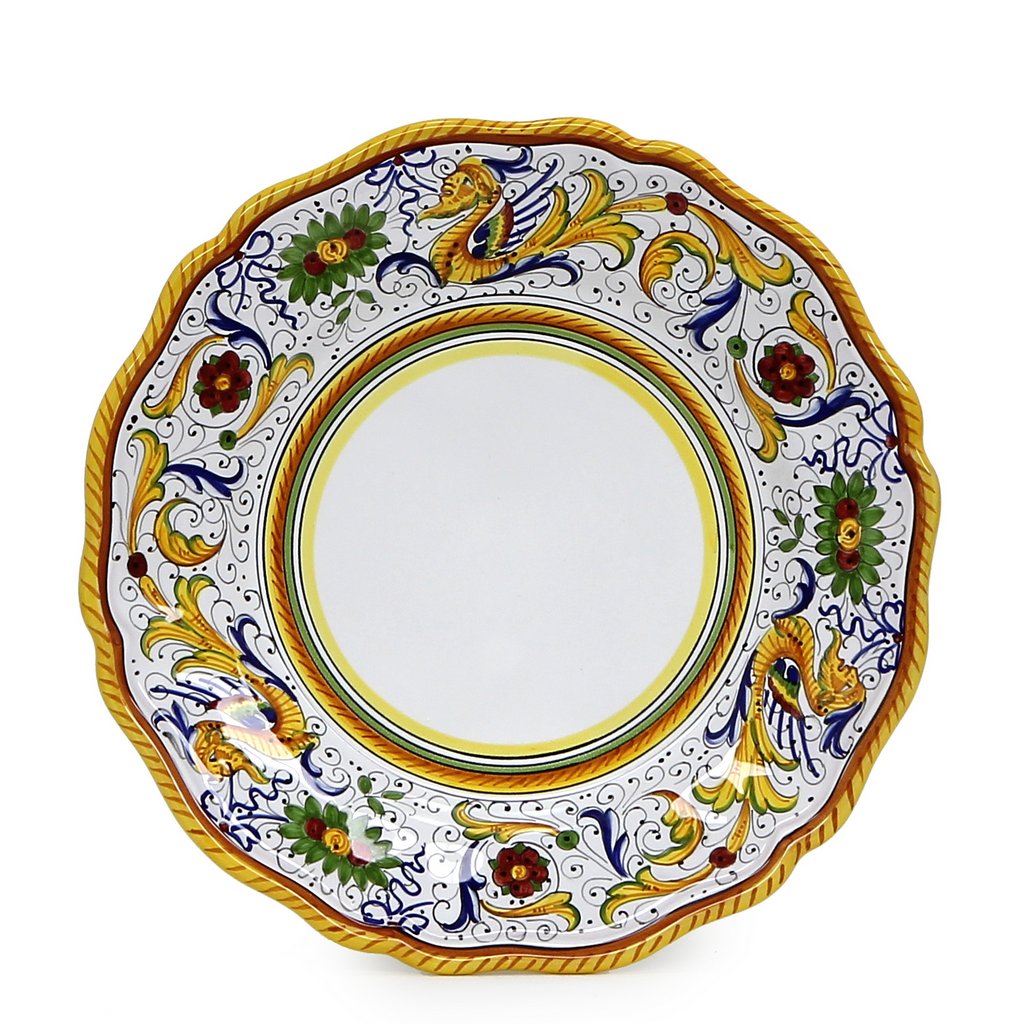 RAFFAELLESCO: Rim Pasta Soup Bowl - White Center - Artistica.com