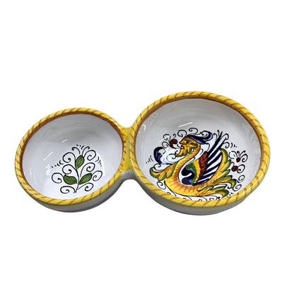 RAFFAELLESCO: Olive Dish Bowl - Relish and Condiments divided bowl [R] - Artistica.com