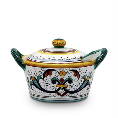 RICCO DERUTA DELUXE: Covered Parmesan Cheese Bowl with Spoon