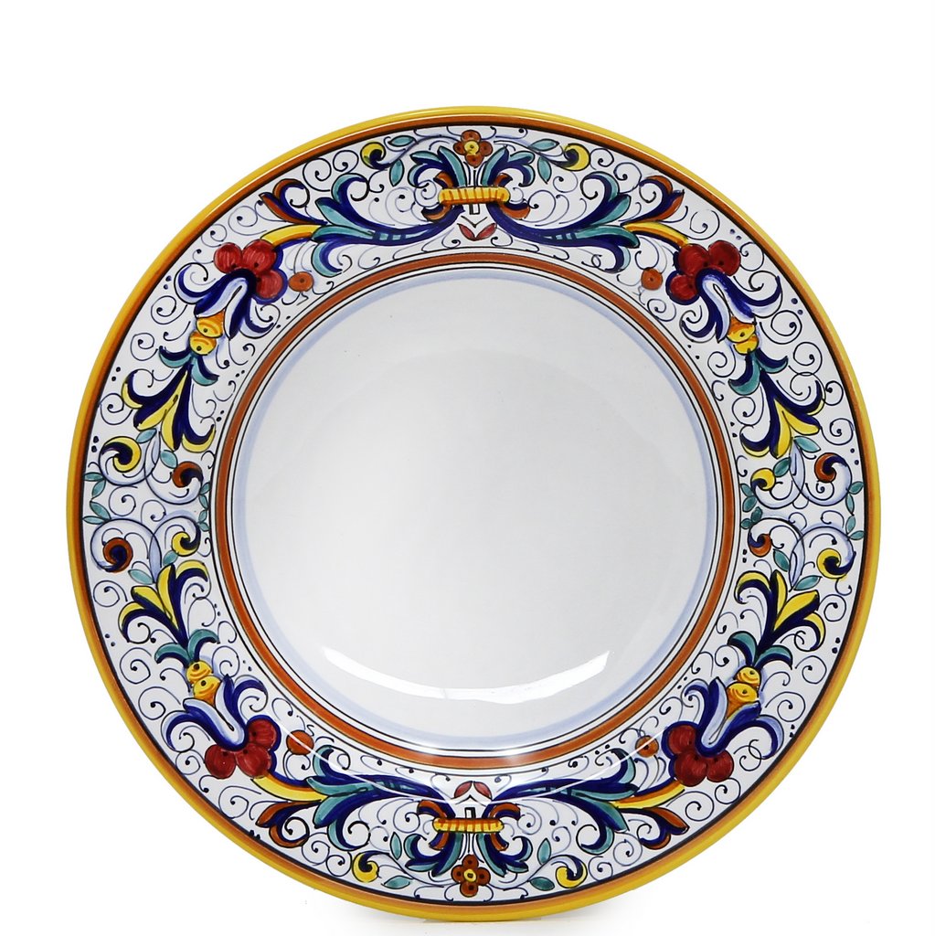RICCO DERUTA: Rim Pasta Soup Bowl - White Center - Artistica.com