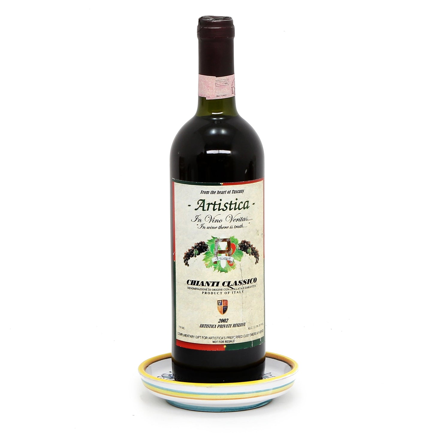 RICCO DERUTA DELUXE: Deruta Wine Coaster/Dipping Bowl