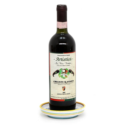 RICCO DERUTA DELUXE: Deruta Wine Coaster/Dipping Bowl