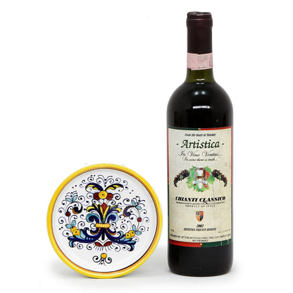 RICCO DERUTA DELUXE: Deruta Wine Coaster/Dipping Bowl