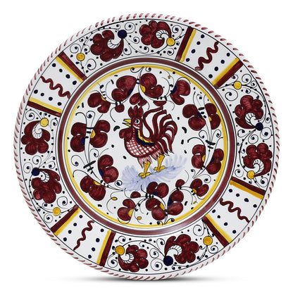 ORVIETO RED ROOSTER: Dinner Plate