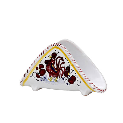 ORVIETO RED ROOSTER: Napkin Holder - Artistica.com