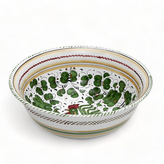 ORVIETO VERDE ROOSTER: Serving pasta bowl (Large)