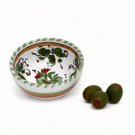ORVIETO VERDE ROOSTER: Small Condiment Bowl (1 Cup)
