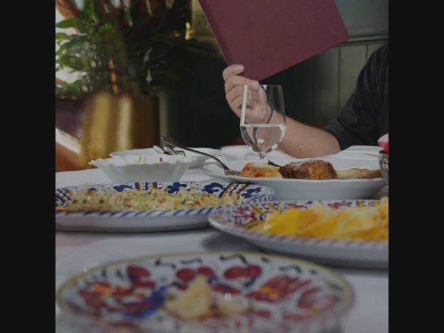 ORVIETO RED ROOSTER: Oval Plate – DERUTA OF ITALY